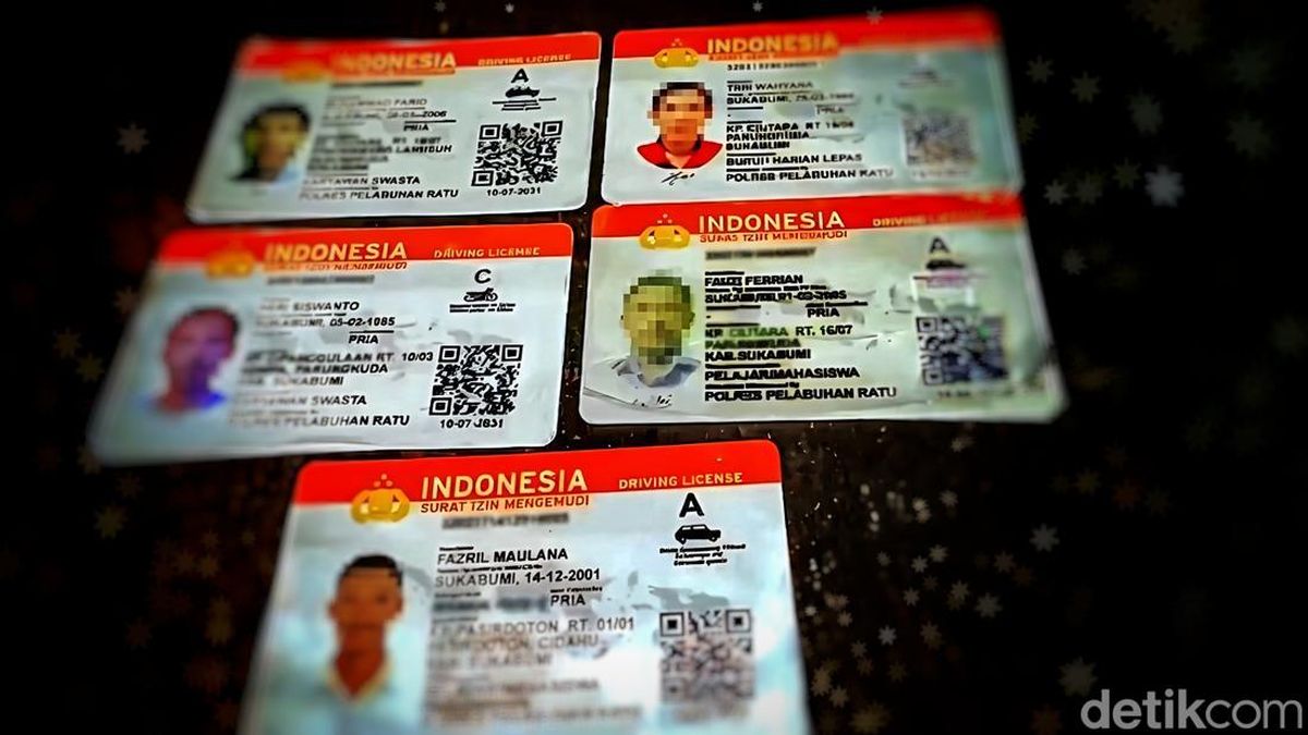 Penampakan SIM Palsu Rp 500 Ribu yang Dibongkar Polisi Sukabumi