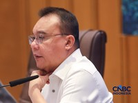 Wakil Ketua DPR RI Sufmi Dasco Ahmad, Cucun Ahmad Syamsurijal, dan Saan Mustopa menerima perwakilan Aliansi Masyarakat Pati Bersatu (AMPB) di Ruang Abdul Muis, Gedung Nusantara, Kompleks Parlemen Senayan, Jakarta, Kamis (27/8/2026). (CNBC Indonesia/F