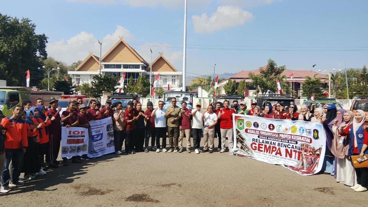 Bantu Korban Gempa NTT, Pemkot Bima Kirim Relawan, Logistik, dan Kendaraan