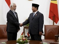 Pertemuan Bilateral Presiden Prabowo Subianto dengan PM Timor Leste, Xanana Gusmo di Istana Merdeka, 21 Oktober 2024. (Tangkapan Layar Youtube/Sekretariat Presiden/File Foto)