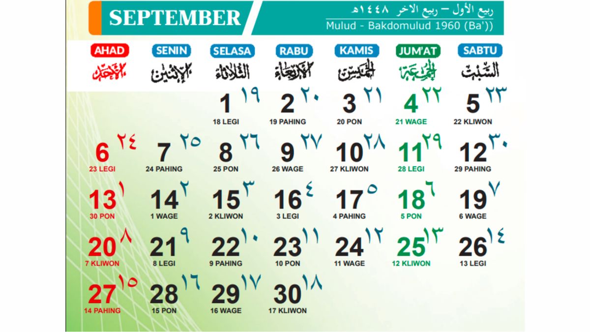 4 Hari Penting yang Diperingati pada 11 September 2026, Yuk Simak!