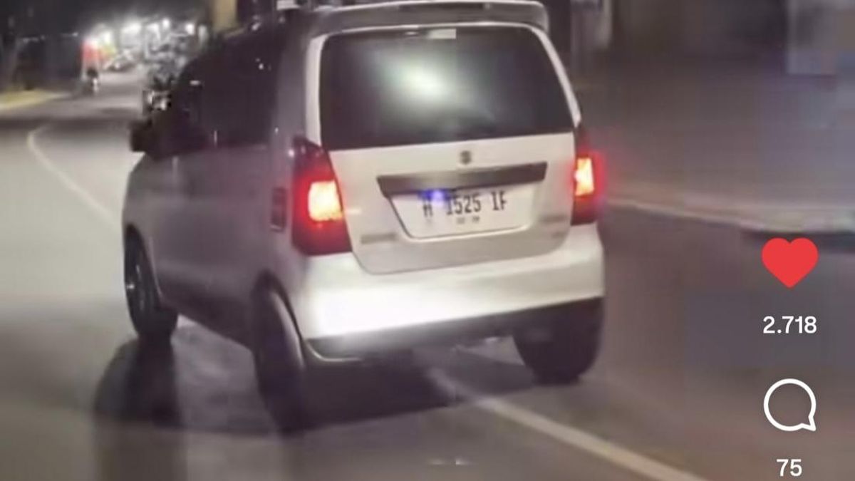 Viral Mobil Karimun Ugal-ugalan Sambil Ngebut Lawan Arus di Semarang