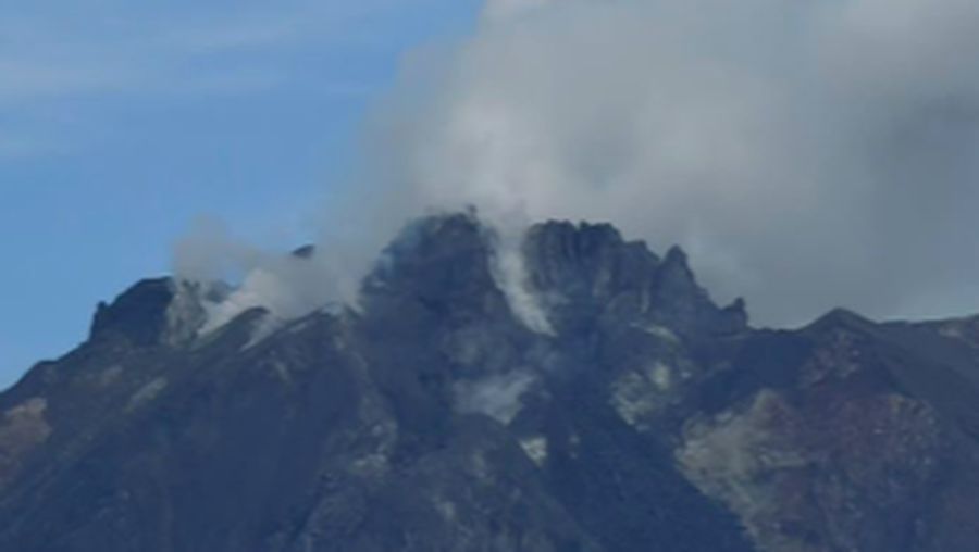 Erupsi gunung sinabung. (Dok. Kementerian ESDM)