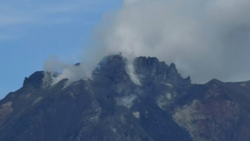 Erupsi gunung sinabung. (Dok. Kementerian ESDM)
