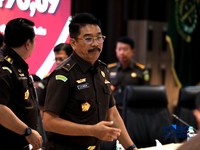 Kejaksaan Agung (Kejagung) menyita barang bukti uang Rp 401 miliar. Uang tersebut hasil penyitaan dugaan tindak pidana korupsi tata kelola komoditas nikel PT CNI tahun 2017 sampai 2020, Senin (31/8/2026). (CNBC Indonesia/Tri Susilo)