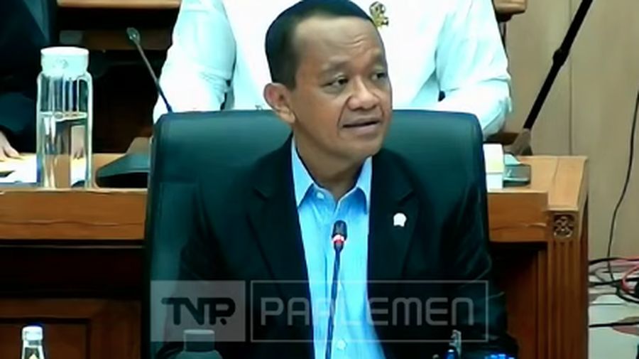 Menteri ESDM, Bahlil Lahadalia saat raker dengan Komisi XII DPR RI, Senin (31/8/2026). (YouTube/TVR Parlemen)