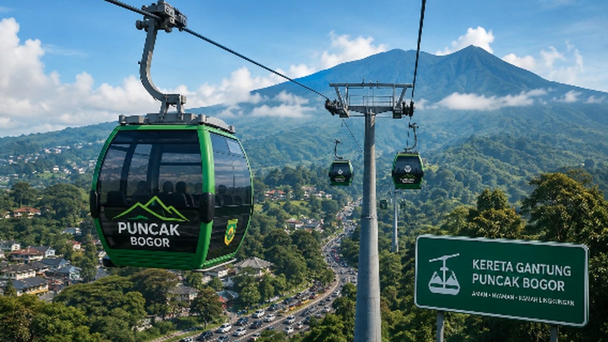 Ini Bocoran Terbaru Proyek Kereta Gantung di Kawasan Puncak Bogor