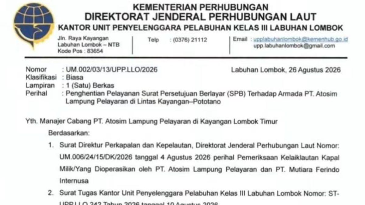 4 Kapal Kayangan-Poto Tano Bermasalah, Pelayaran Dihentikan Sementara