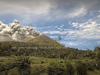 Telah terjadi erupsi G. Sinabung, Sumatera Utara, Senin, (31/8/2026) sekitar pukul 10:17 WIB. (Tangkapan Layar Instagram/badan.geologi)
