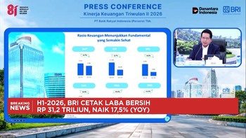 Topcer! BRI Cetak Laba Rp 31,2 Triliun Sepanjang H1-2026