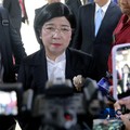 Doorstop Gubernur BI terpilih Destry Damayanty kepada media usai acara Sidang Paripurna ke-4 masa persidangan 1 tahun sidang 2026-2027 di kompleks Parlemen, Senayan, Jakarta, Selasa (1/9/2026). (CNBC Indonesia/Muhammad Sabki)