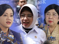 Foto Kolase Ketua Dewan Komisioner OJK, Friderica Widyasari Dewi, Kepala Badan Pusat Statistik (BPS), Amalia Adininggar Widyasanti dan Gubernur Bank Indonesia (BI) terpilih, Destry Damayanti. (CNBC Indonesia)