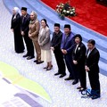 Gubernur BI terpilih Destry Damayanti (tengah), bersama Deputi Gubernur Senior BI senior terpilih Aida S. Budiman dan Deputi Gubernur BI terpilih M. Juhro menghadiri Sidang Paripurna ke-4 masa persidangan 1 tahun sidang 2026-2027 di kompleks Parlemen