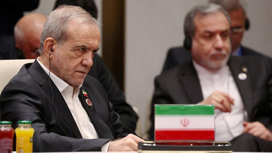 Iranian President Masoud Pezeshkian attends a session of the Shanghai Cooperation Organisation (SCO) summit in Bishkek, Kyrgyzstan September 1, 2026. Sputnik/Vyacheslav Prokofyev/Pool via REUTERS ATTENTION EDITORS - THIS IMAGE WAS PROVIDED BY A THIRD
