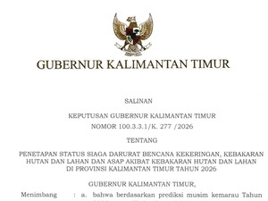 Kaltim Tetapkan Status Siaga Darurat Karhutla-Kekeringan hingga 30 November