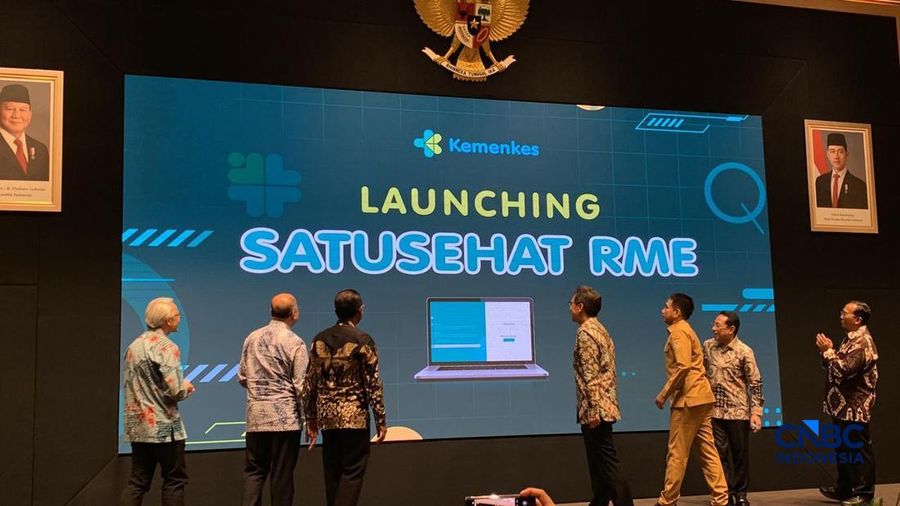 Kementerian Kesehatan resmi meluncurkan Viewer SATUSEHAT Rekam Medis Elektronik (RME) yangmemungkinkan tenaga medis mengakses riwayat kesehatan pasien secara langsung, di Jakarta, Selasa (1/9/2026). (CNBC Indonesia/Fergi Nadira)