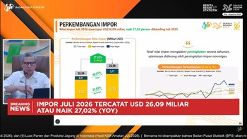 Neraca Dagang RI Surplus Lagi di Juli 2026, Capai USD 130 Juta