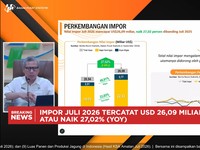 Neraca Dagang RI Surplus Lagi di Juli 2026, Capai USD 130 Juta
