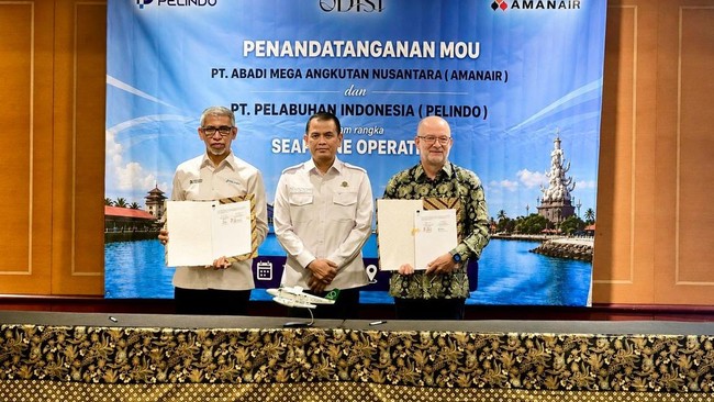 Perkuat Konektivitas, Pelindo Gandeng AMANAIR Jajaki Layanan Seaplane