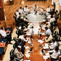 Presiden Prabowo Subianto memimpin rapat terbatas bersama sejumlah menteri di Hambalang, Kabupaten Bogor, Selasa, 1 September 2026, untuk membahas langkah konkret meningkatkan kualitas hunian dan lingkungan tempat tinggal masyarakat. (Instagram/sekre