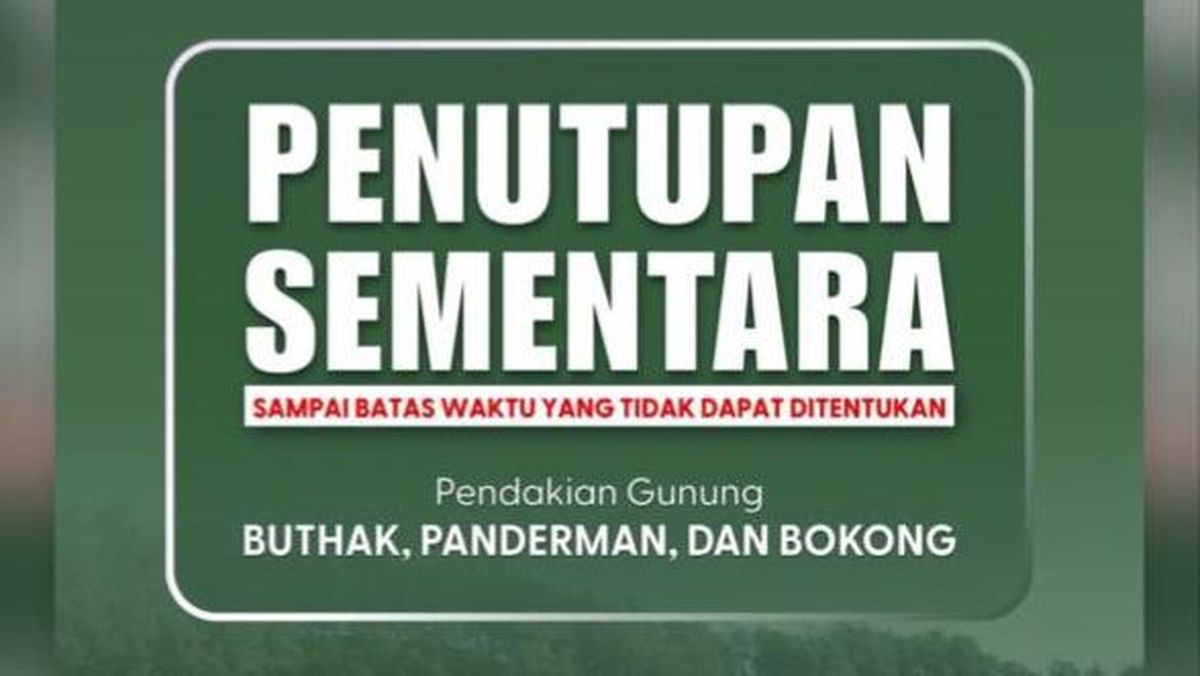 Jalur Pendakian Panderman-Bokong Ditutup Buntut Kebakaran Gunung Buthak