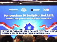 Veteran hingga Mantan Atlet Raih Hadiah Hunian Rumah