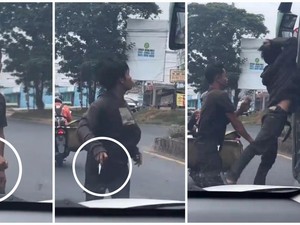 Viral 2 OTK Diduga Ancam Sopir Bus ALS Pakai Pisau di Lubuklinggau