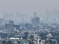 A thick haze shrouds Metro Manila due to smoke from ongoing fires in Kalimantan, Indonesia, in this drone picture taken in Quezon City, Philippines, September 1, 2026. REUTERS/Adrian Portugal