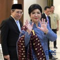 (Kiri-Kanan) Deputi Gubernur Senior (DGS) Bank Indonesia, Aida S. Budiman, Gubernur Bank Indonesia, Destry Damayanti dan Deputi Gubernur Bank Indonesia Solikin M. Juhro usai Pengucapan Sumpah Jabatan di Mahkamah Agung RI, Jakarta, Rabu (2/9/2026). (C