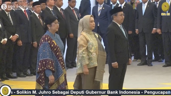 Top! Purbaya hingga Amran Datangi Pelantikan Destry Jadi Gubernur BI