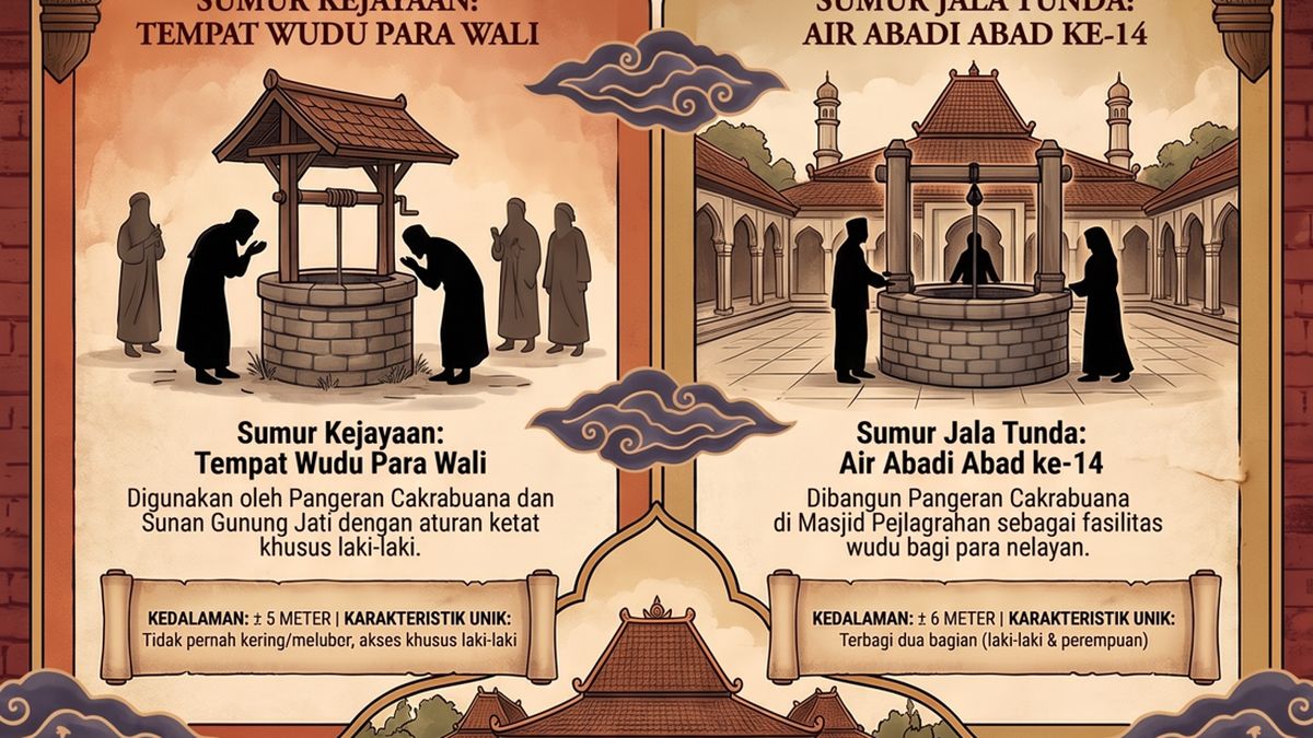 Infografik: 4 Sumur Keramat Cirebon dan Kisah di Baliknya