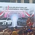 Ketua Dewan Ekonomi Nasional (DEN) Luhut Binsar Pandjaitan saat peresmian pabrik BYD di Subang Metropolitan Park, Subang, Jawa Barat, Kamis (3/9/2026). (CNBC Indonesia/Ferry Sandi)