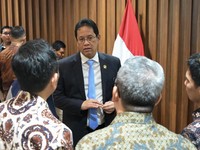 Menkeu Purbaya menerima perwakilan Persatuan Perusahaan Film Indonesia (PPFI), Asosiasi Perusahaan Film Indonesia (APFI), Asosiasi Produser Film Indonesia (Aprofi), Gabungan Pengusaha Bioskop Seluruh Indonesia (GPBSI). (Instagram/menkeuri)