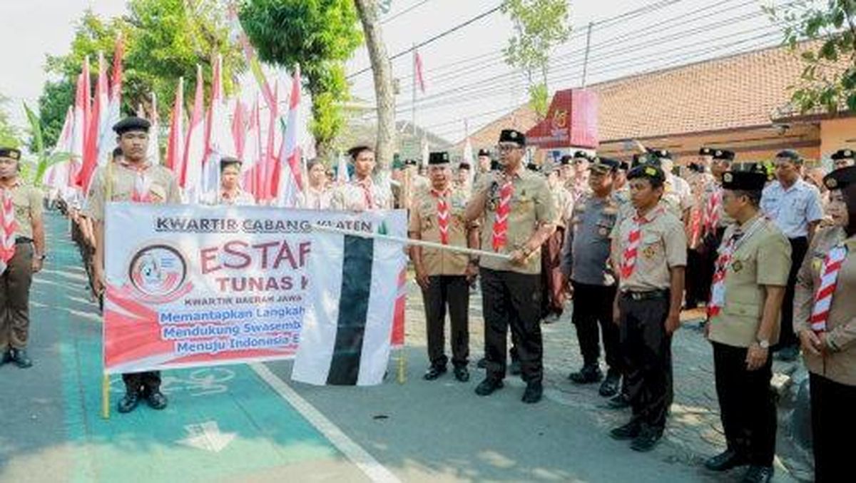 Kontingen Estafet Tunas Kelapa Klaten Dilepas, Bawa Semangat Gotong Royong