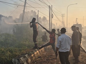 Lahan Seluas 27 Hektare di Kawasan Selindung Lama Pangkalpinang Terbakar