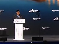 Pidato Presiden Prabowow Subianto saat hadir sebagai tamu Kehormatan Utama pada EEF ke-11, Vladivostok, RUsia, Kamis (3/9/2026). (YouTube/Sekretariat Presiden)