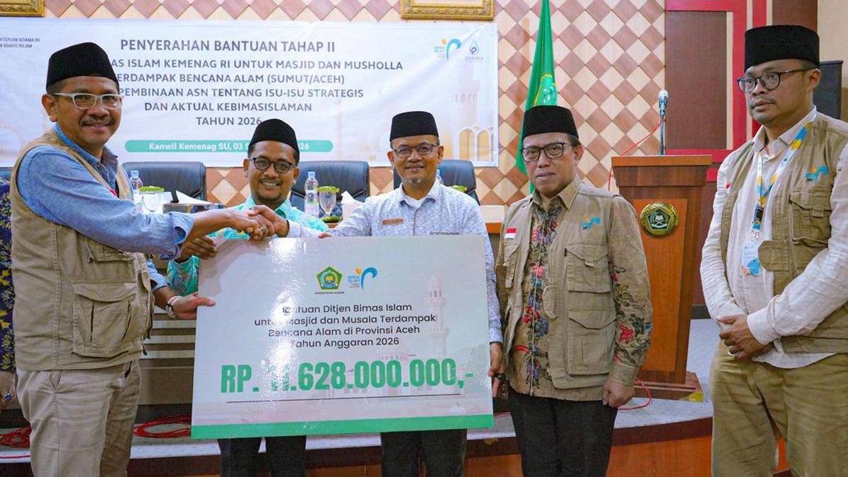Kemenag Salurkan Bantuan Rp11,6 Miliar untuk 306 Masjid di Aceh