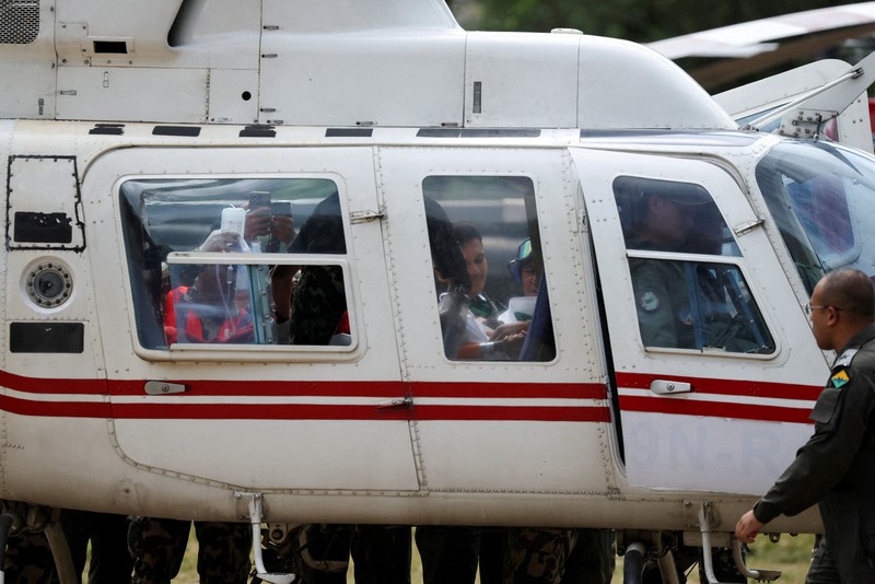 Operasi penyelamatan sedang berlangsung di Nepal menyusul banjir bandang dan tanah longsor di Nuwakot, Nepal, Jumat (4/9/2026). (REUTERS/Athit Perawongmetha)