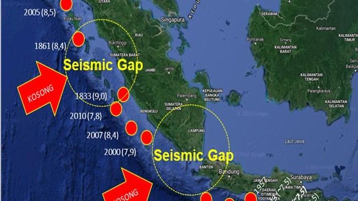 paparan anggota IABI Daryono terkait gambaran seismic gap segmen megathrust. (Dok.IABI)