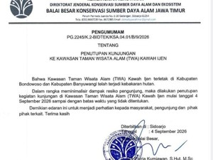 Karhutla, Pendakian ke Taman Wisata Alam Kawah Ijen Ditutup Total!