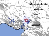 Pusat gempa berada di darat 26 km barat daya Kota Bogor, Kamis (3/9/2026). (Dok.BMKG)