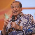 Founder & Chairman CT Corp, Chairul Tanjung saat menyampaikan pemaparan dalam Lampung Financial Festival di Hotel Novotel, Bandar Lampung, Sabtu (5/9/2026). (CNBC Indonesia/Tri Susilo)