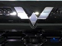 Logo Wuling. (CNBC Indonesia/Tias Budiarto)