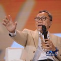 Menteri Koordinator Bidang Pangan RI, Zulkifli Hasan (Zulhas) saat menyampaikan pemaparan dalam Lampung Financial Festival di Hotel Novotel, Bandar Lampung, Sabtu (5/9/2026). (CNBC Indonesia/Tri Susilo)