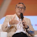 Menteri Koordinator Bidang Pangan RI, Zulkifli Hasan (Zulhas) saat menyampaikan pemaparan dalam Lampung Financial Festival di Hotel Novotel, Bandar Lampung, Sabtu (5/9/2026). (CNBC Indonesia/Tri Susilo)