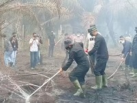 Polda Kalimantan Tengah (Kalteng) mendapat dukungan inovasi dari Korbrimob Polri untuk menangani kebakaran hutan dan lahan (karhutla), khususnya di kawasan gambut.  (Dok. Polda Kalimantan Tengah)