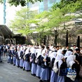 Ratusan pelajar dan mahasiswa memadati lokasi untuk menghadiri hari pertama Lampung Financial Festival 2026, di Hotel Novotel, Bandar Lampung, Sabtu (5/9/2026). (CNBC Indonesia/Tri Susilo)