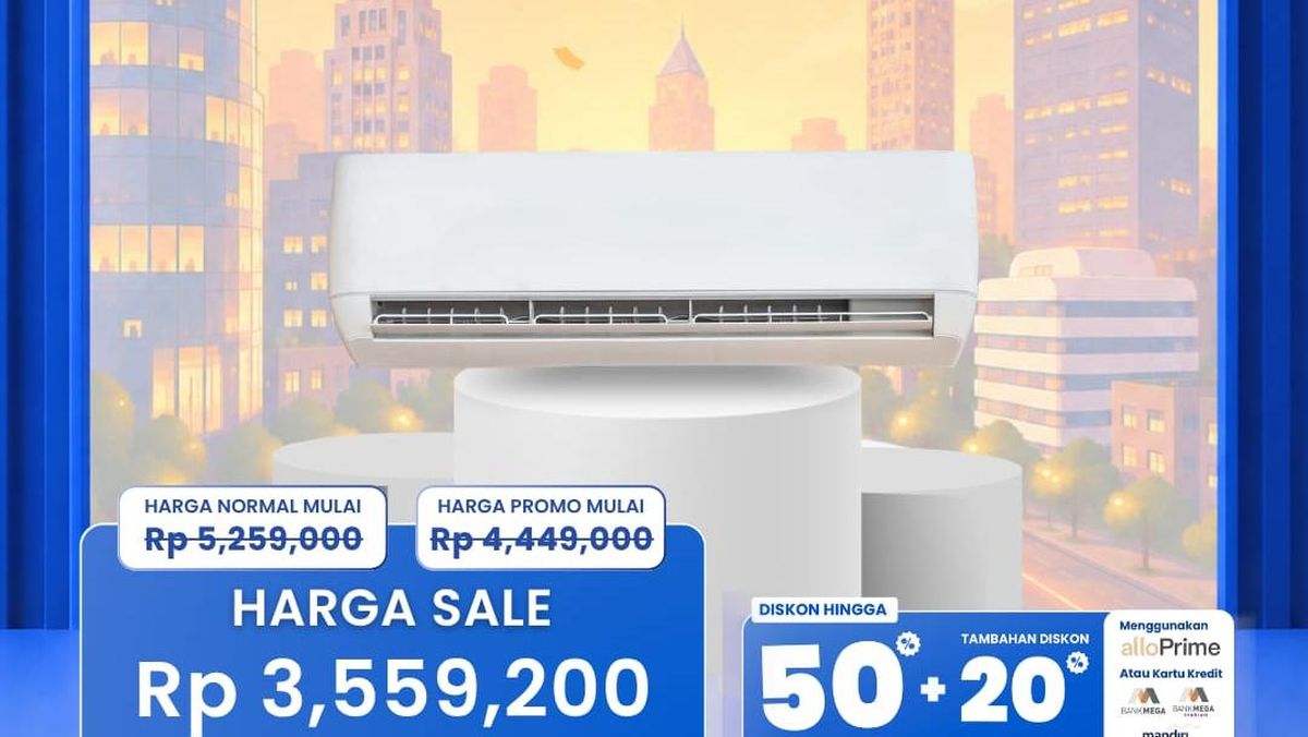 Beli AC Split 1PK di Transmart Full Day Sale Bisa Dapat Potongan Rp 1,7 Juta!
