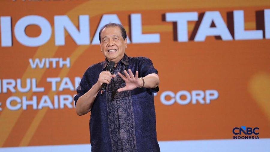 Chairman & Founder CT Corp, Chairul Tanjung saat menyampaikan pemaparan dalam sesi Inspirational Talk Lampung Financial Festival di Hotel Novotel, Bandar Lampung, Minggu (6/9/2026). Chairman & Founder CT Corp, Chairul Tanjung saat menyampaikan pemaparan dalam sesi Inspirational Talk Lampung Financial Festival di Hotel Novotel, Bandar Lampung, Minggu (6/9/2026).