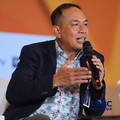 Regional CEO Bank Negara Indonesia (BNI), Bagus Ardani Sutoyo saat menyampaikan pemaparan dalam Lampung Financial Festival di Hotel Novotel, Bandar Lampung, Minggu (6/9/2026). (CNBC Indonesia/Tri Susilo)